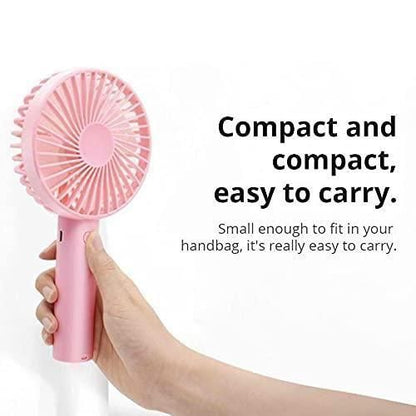 Rechargeable Handheld Mini Hand Fan Battery Operated  (Multicolor)